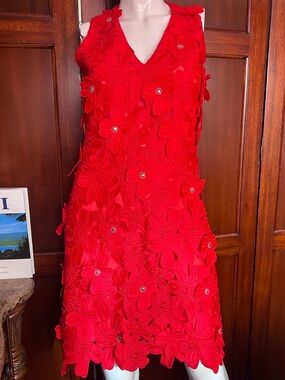 Michael Kors Red Floral Dress